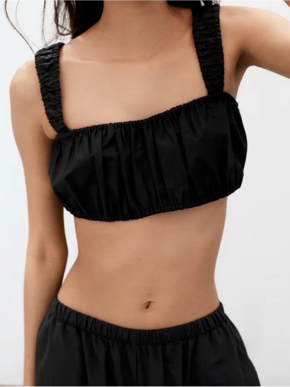 Zara black bralette crop top